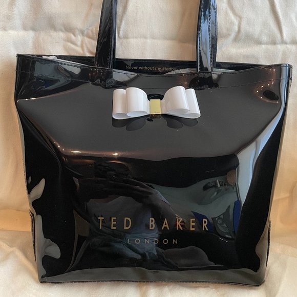 not for sale Ted Baker Black Solid and bow Small Plastic Tote - Picture 12 of 13